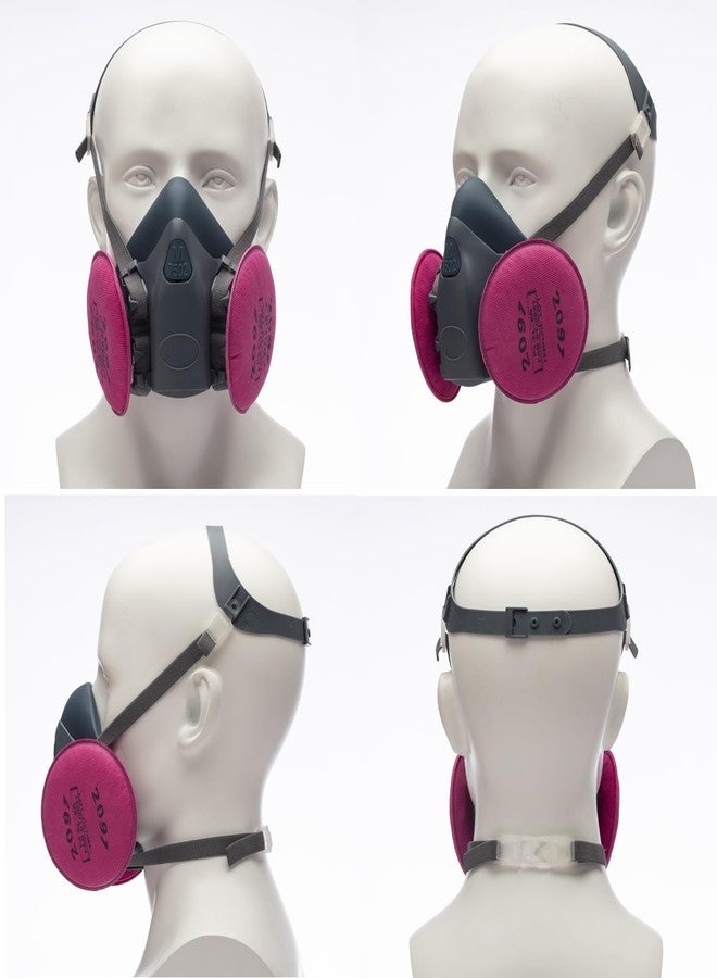 RANKSING 7502 Half Face Shield with 2 Packs P100 Filters for painting dust and formaldehyde sanding polishing spraying and other work Medium - Image 4